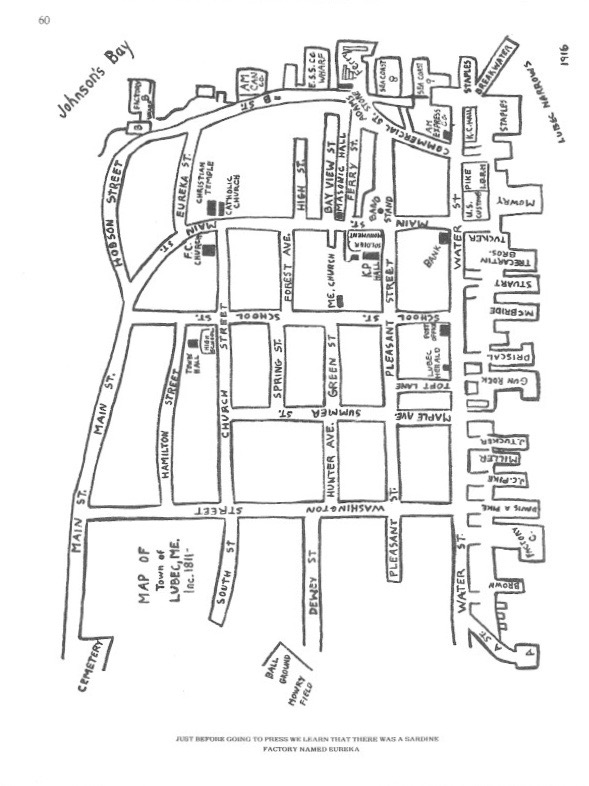 Map of Lubec, Maine 1916.